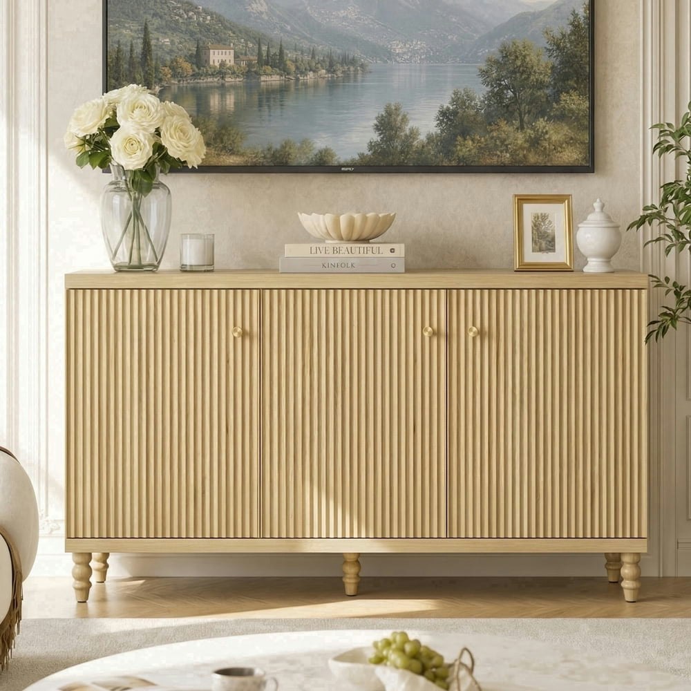 Bestier Fluted TV Stand for 55-inch TVs: $185.99 Bestier Fluted TV Stand for 55-inch TVs: $185.99