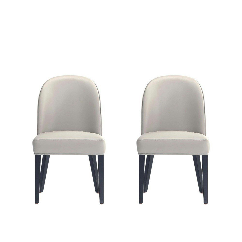 Manhattan Comfort Hillman Vegan Leather and Velvet Dining Chair 2-Pack: $999.99