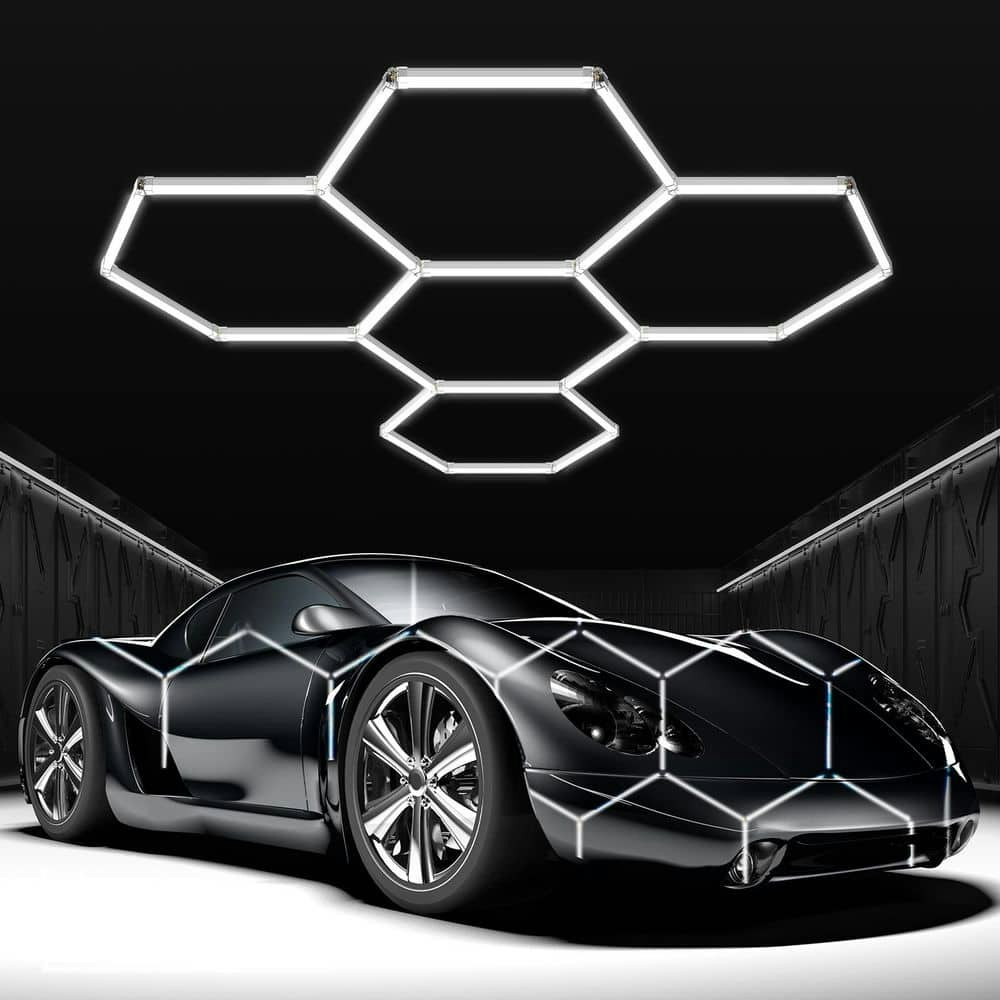 1.5-Foot 6,500K LED Hexagon Garage Light 5-Pack: $89.68