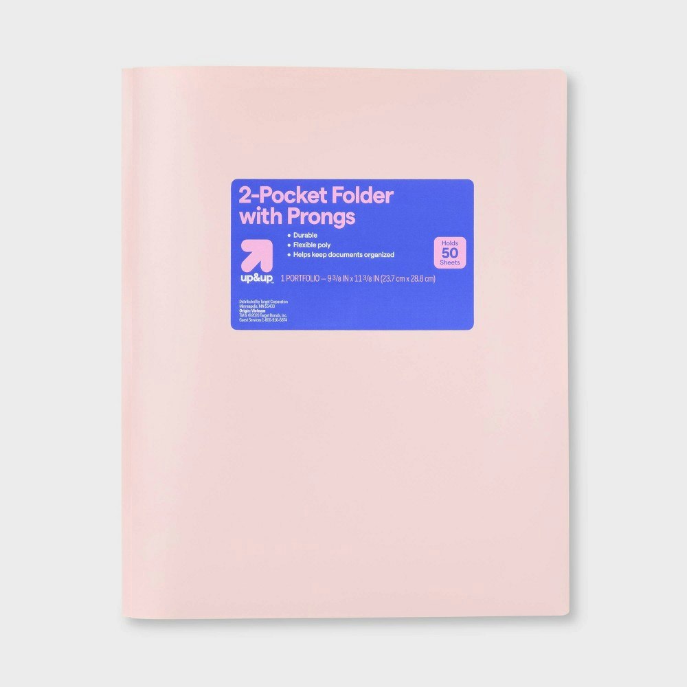 Up&Up Plastic 2-Pocket Folder with Prongs: $0.50 Up&Up Plastic 2-Pocket Folder with Prongs: $0.50