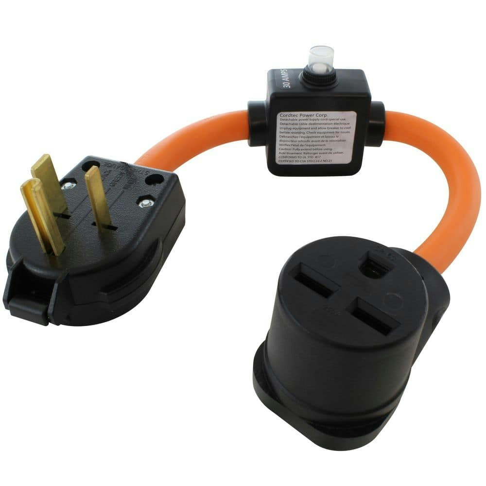 6-50 Plug to 6-30 Connector 30A Inline Breaker Cord 1.5-Foot: $93.49