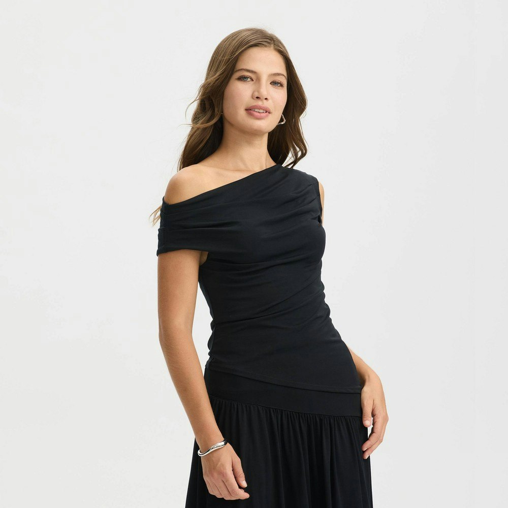 A New Day Women's Ruched Asymmetrical Top: $25