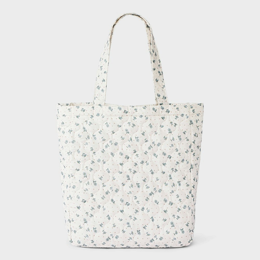 Girls' Floral Quilted Tote Bag: $18