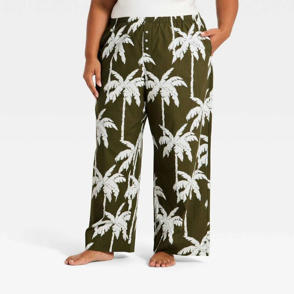 Auden Women's Cotton Blend Pajama Pants 1X: $25 Auden Women's Cotton Blend Pajama Pants 1X: $25