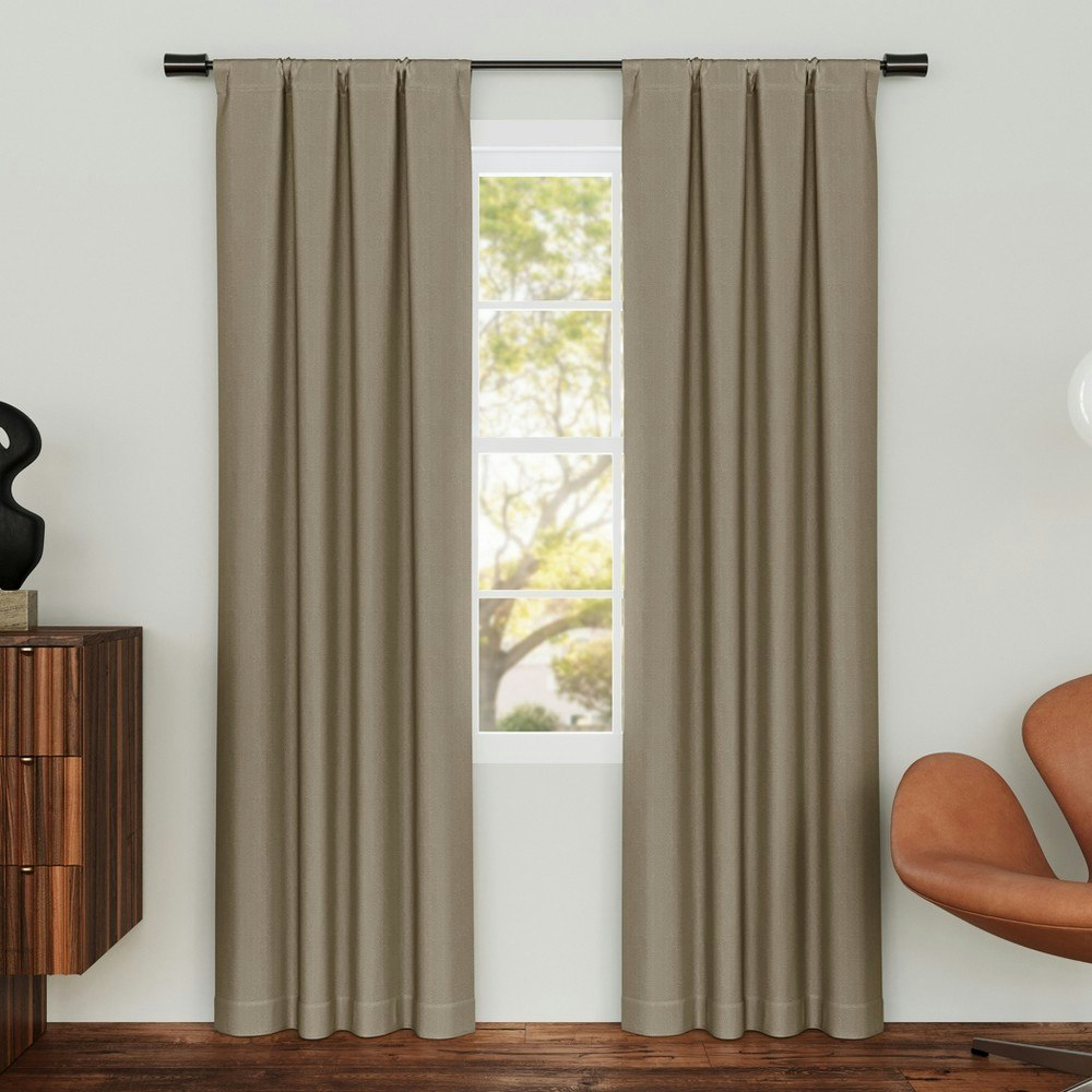 Sun Zero Prescott Herringbone 74" x 63" Blackout Curtain Panel 2-Pack: $31.99 Sun Zero Prescott Herringbone 74" x 63" Blackout Curtain Panel 2-Pack: $31.99