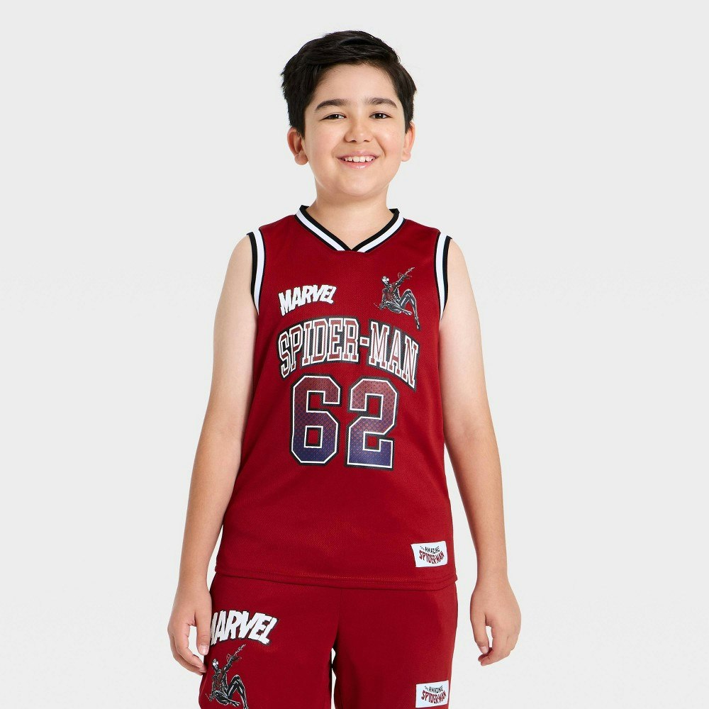 Boys' Spider-Man Basketball Jersey XXL: $15