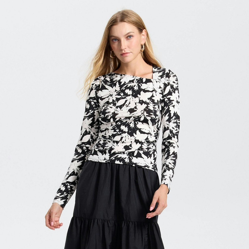A New Day Women's Long Sleeve Knit Asymmetrical Top: $18 A New Day Women's Long Sleeve Knit Asymmetrical Top: $18