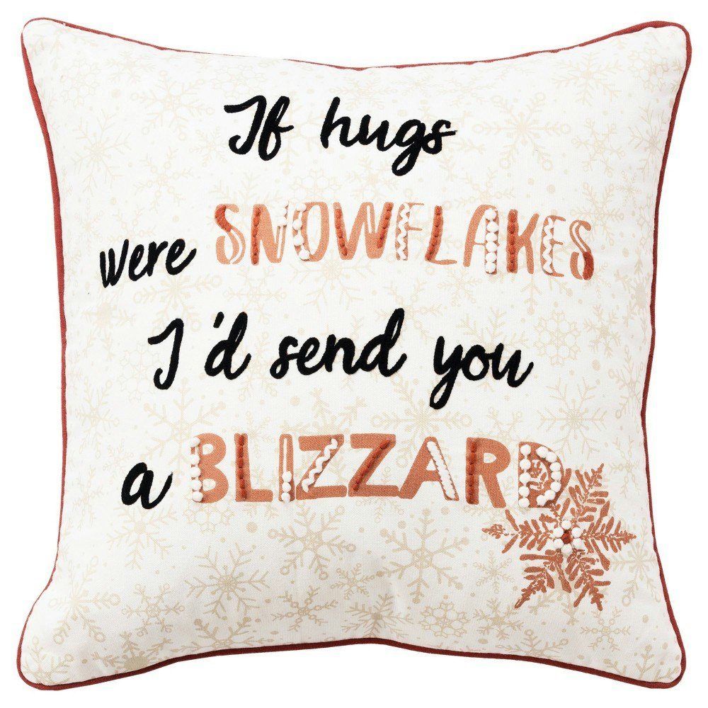 Rizzy Home 20"x20" Blizzard Sentiment Throw Pillow: $47.49 Rizzy Home 20"x20" Blizzard Sentiment Throw Pillow: $47.49