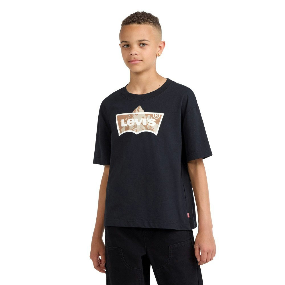 Levi's Boys' Mountain Peak Batwing Logo T-Shirt: $12 Levi's Boys' Mountain Peak Batwing Logo T-Shirt: $12