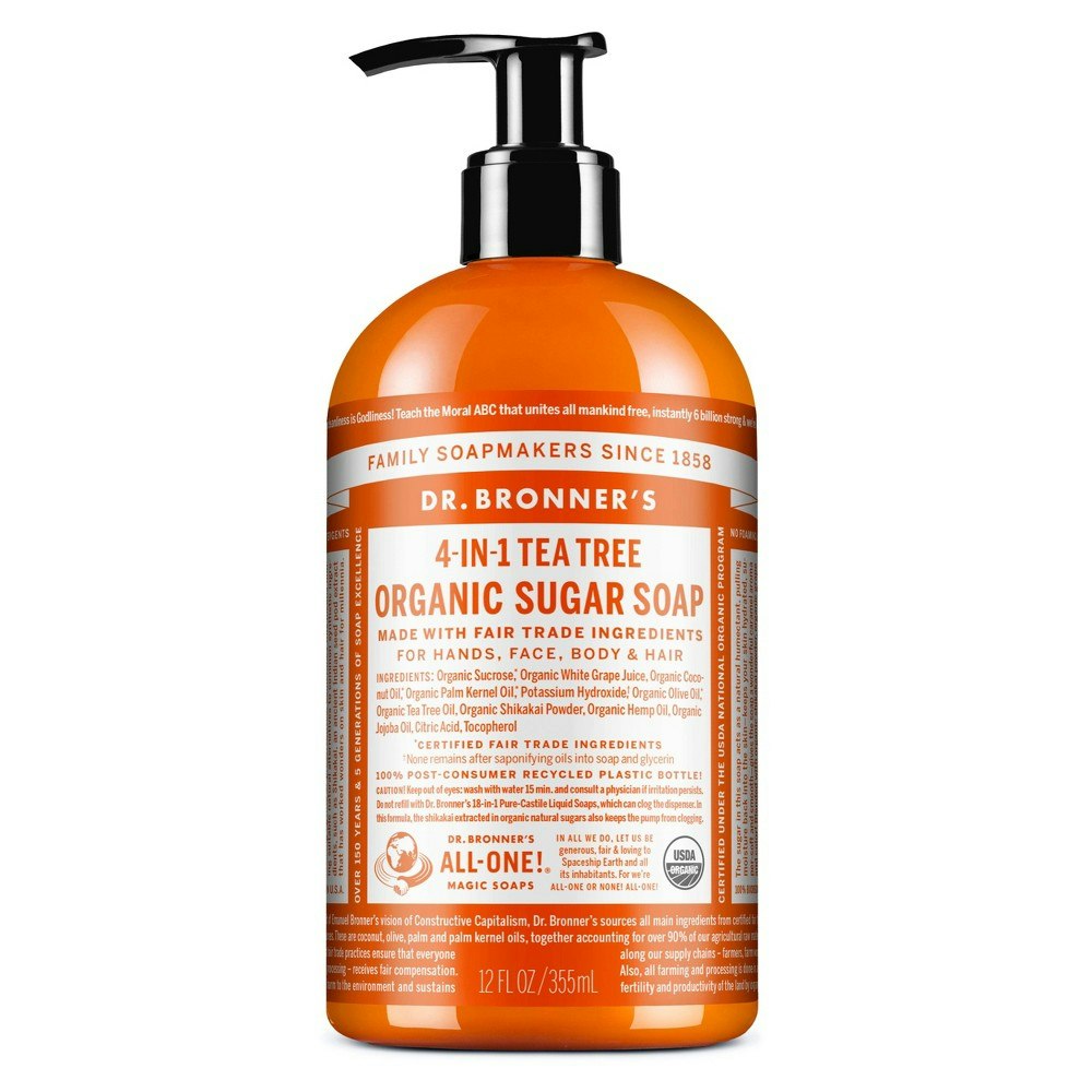 Dr. Bronner's Organic Tea Tree Sugar Soap 12-oz.: $11.49 Dr. Bronner's Organic Tea Tree Sugar Soap 12-oz.: $11.49