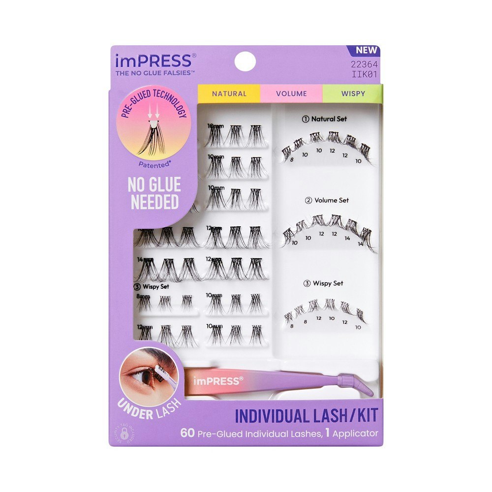 Impress Pre-Glued Lash Clusters Kit 61-Count: $17.99 Impress Pre-Glued Lash Clusters Kit 61-Count: $17.99
