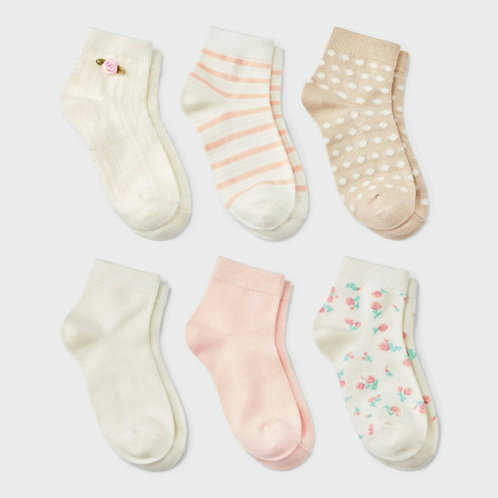 Art Class Girls' Rosette Ankle Socks 6-Pack: $8 Art Class Girls' Rosette Ankle Socks 6-Pack: $8