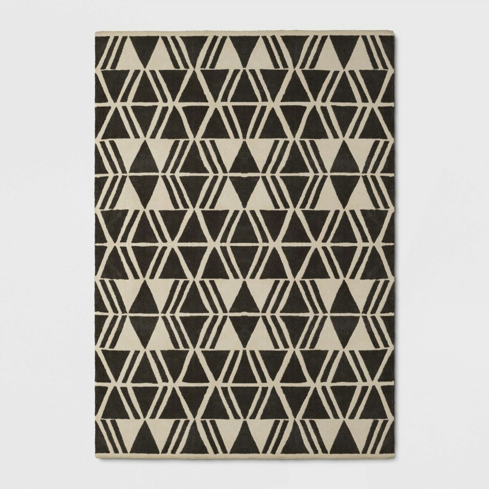 Threshold 7'x10' Microplush Geo Knitted Area Rug: $200