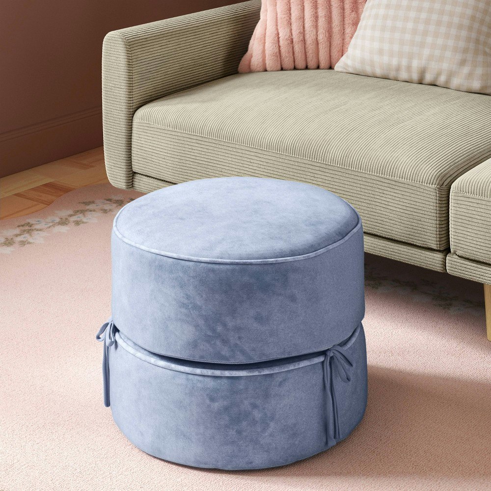 Room Essentials Stacking Bow Dorm Pouf Ottoman: $60
