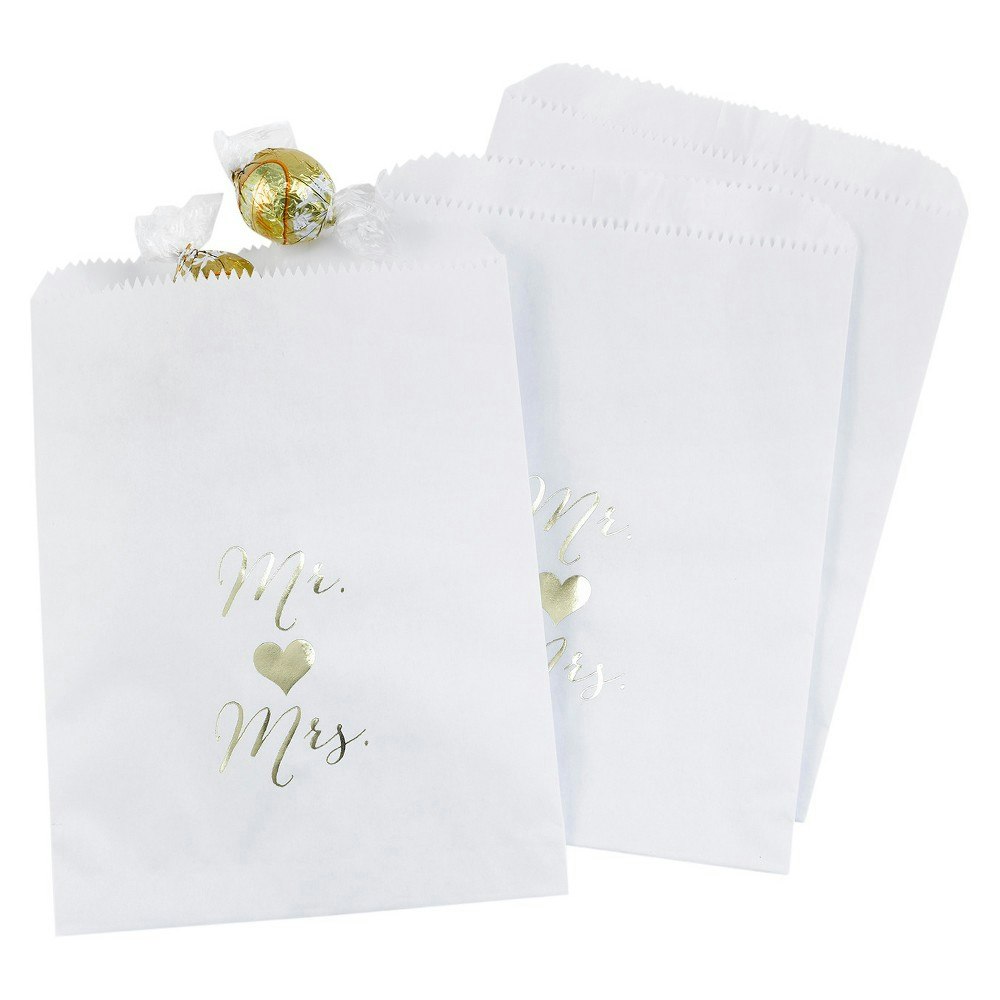 Hortense B. Hewitt Mr. and Mrs. Wedding Favor Treat Bags 25-Pack: $14.90