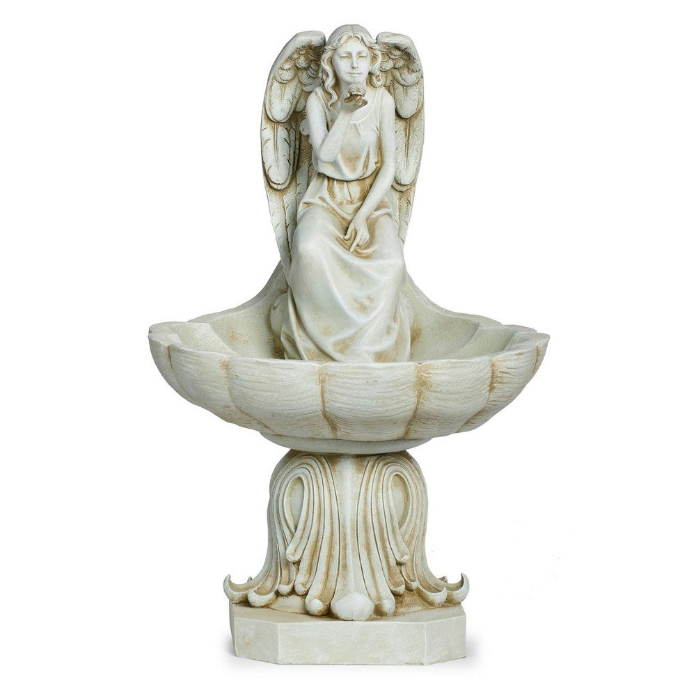Roman 19.25-inch Angel Bird Bath Garden Statue: $189.99