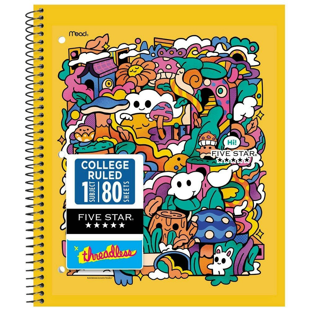 Five Star 8.5"x11" College Ruled Notebook: $2.99