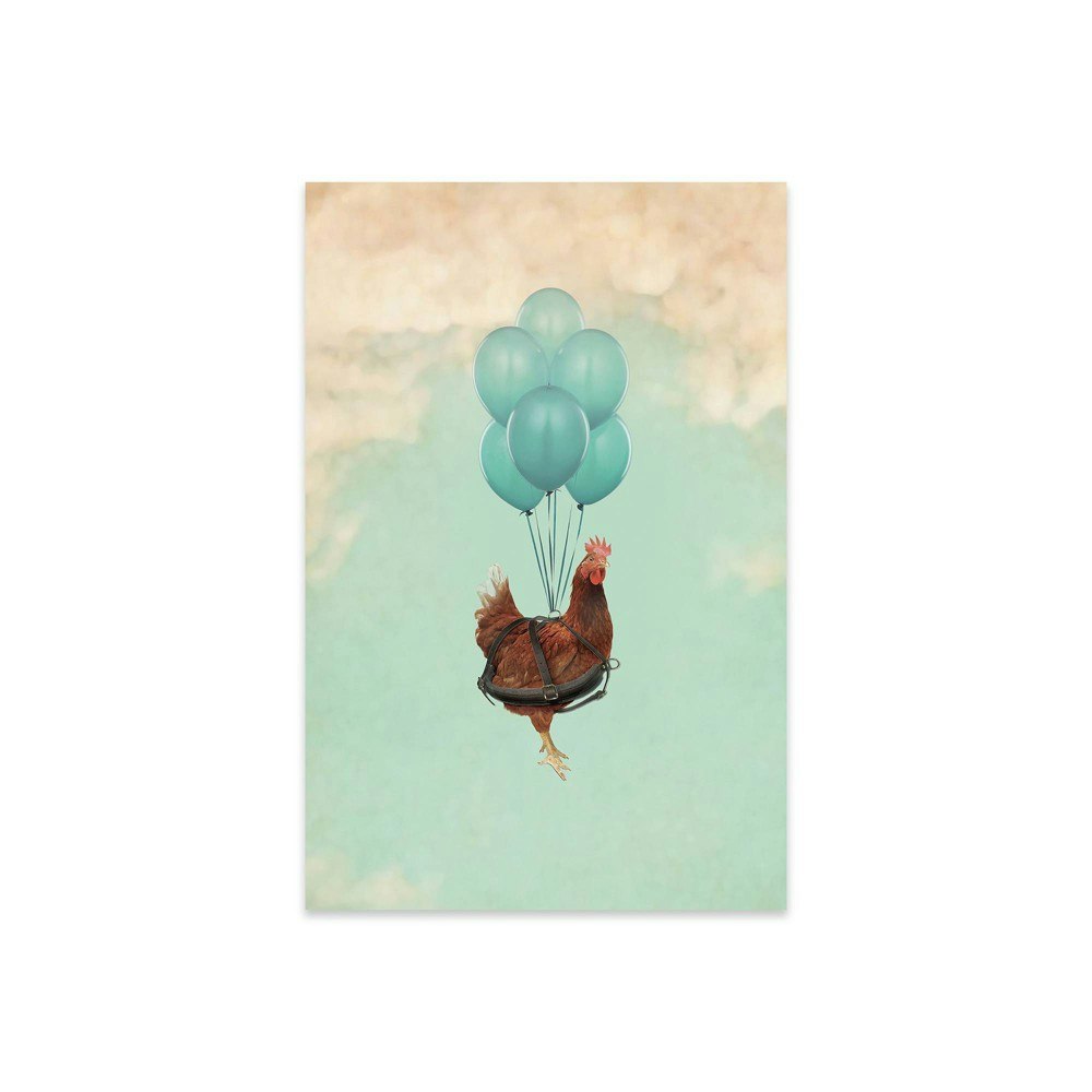 16" x 24" Chickens Can't Fly I Acrylic Glass Wall Art: $161.99