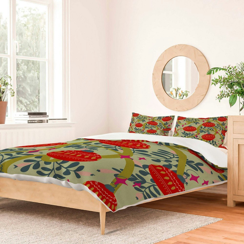Deny Designs Viviana Gonzalez Retro Kitsch King Duvet Cover and Sham Set: $229.99