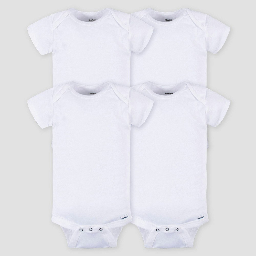 Gerber Baby Short Sleeve Bodysuit 4-Pack: $9.48