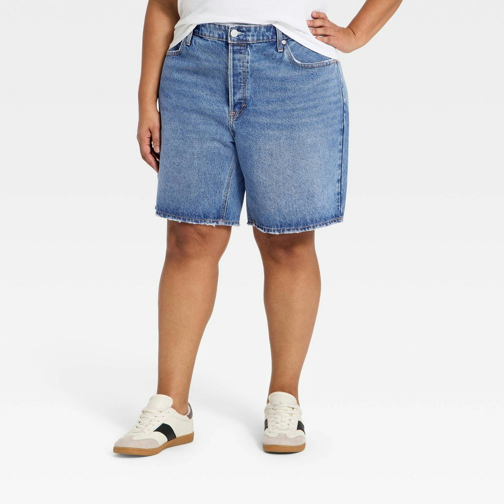 Universal Thread Women's Mid-Rise 9-Inch Bermuda Jeans: $30 Universal Thread Women's Mid-Rise 9-Inch Bermuda Jeans: $30