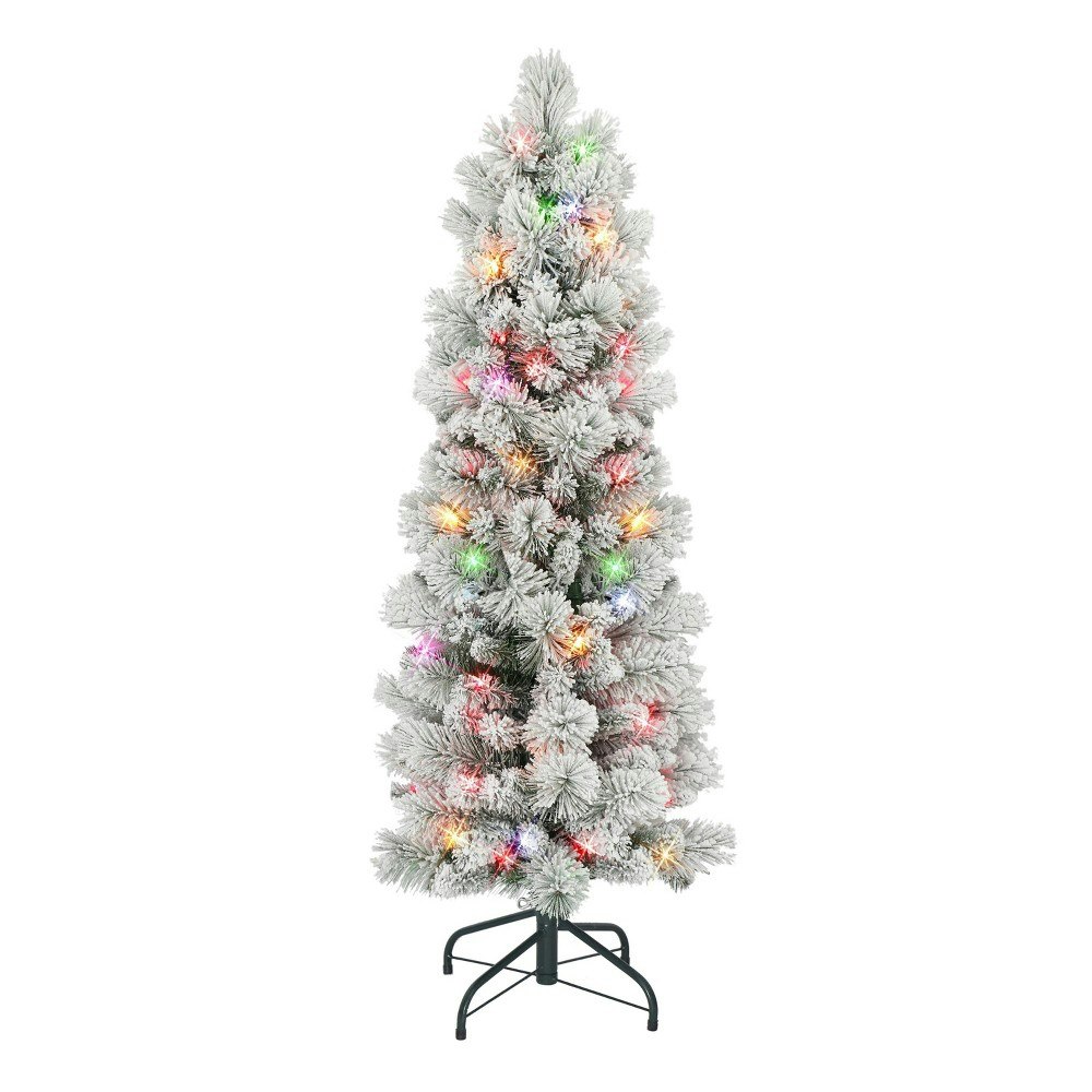 Puleo 4.5-Foot Pre-Lit Flocked Portland Pine Artificial Christmas Tree: $59.99 Puleo 4.5-Foot Pre-Lit Flocked Portland Pine Artificial Christmas Tree: $59.99