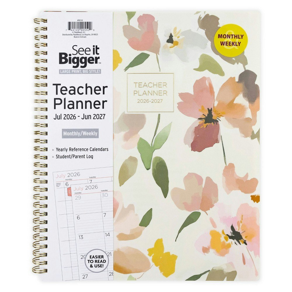 See It Bigger July 2026-June 2027 9"x11" Teacher Planner: $13.99