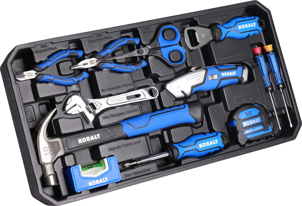 Kobalt 20-Piece Blue Household Tool Set w/ Hard Case: $20
