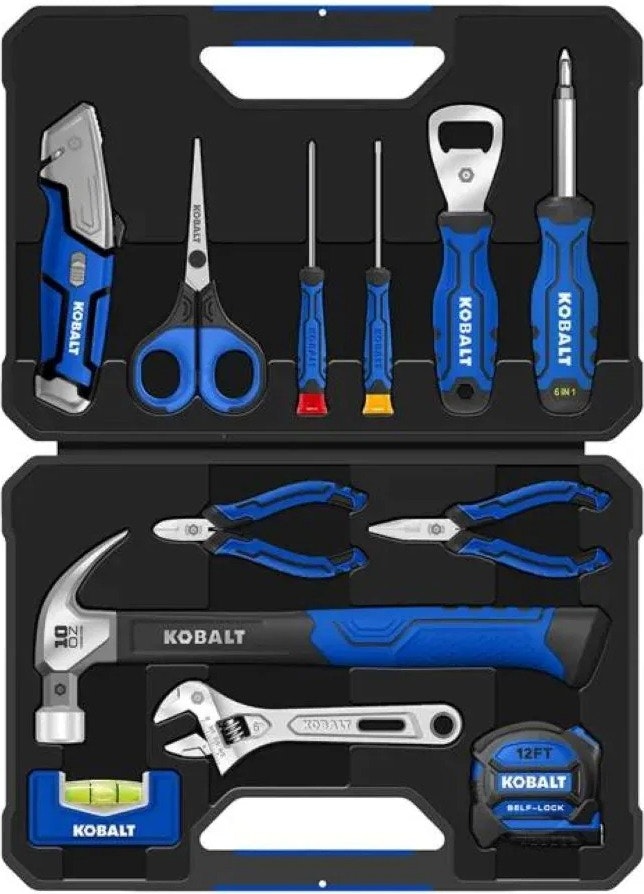 Kobalt 20-Piece Household Tool Set w/ Folding Case: $20