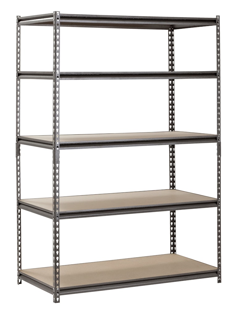 Muscle Rack Silver Vein 24" x 48" x 72" 5-Shelf Steel Shelving: $66
