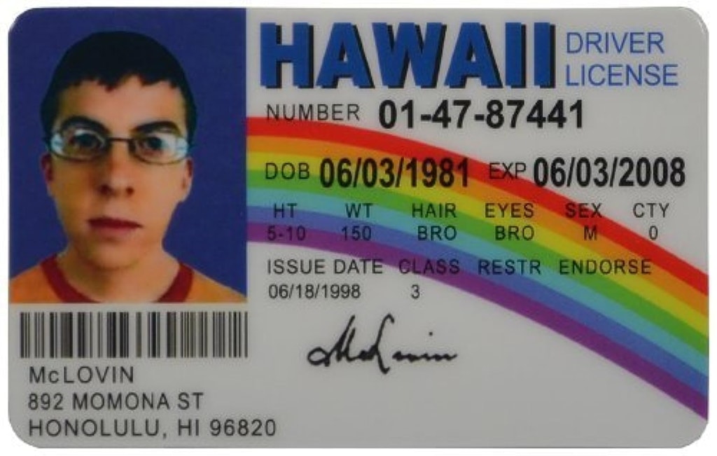 McLovin Fake ID License: $5.29