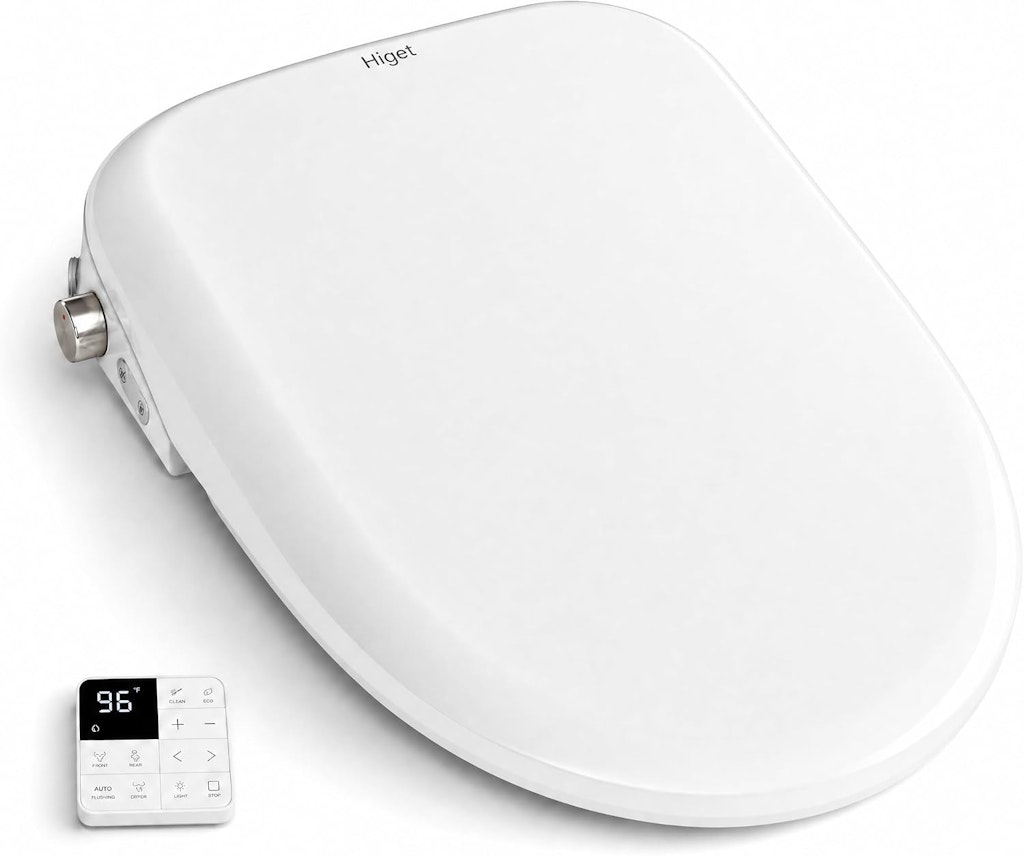 Higet Heated Elongated Bidet Toilet Seat: $113.33