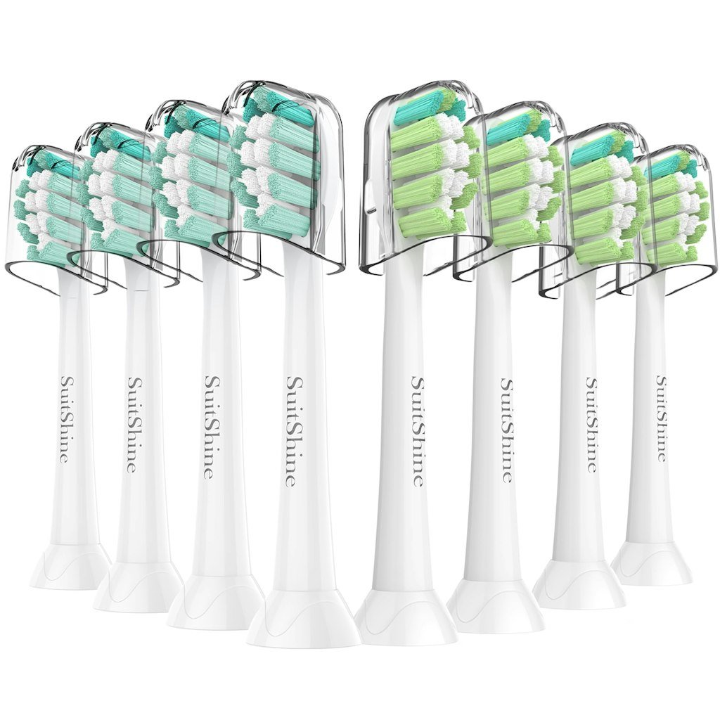 SuitShine Sonicare-Compatible Toothbrush Heads 8-Pack: $8.98 w/ Sub & Save for Prime