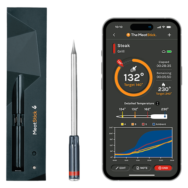 MeatStick 4-Probe Wireless Meat Thermometer and Charger: $19.99