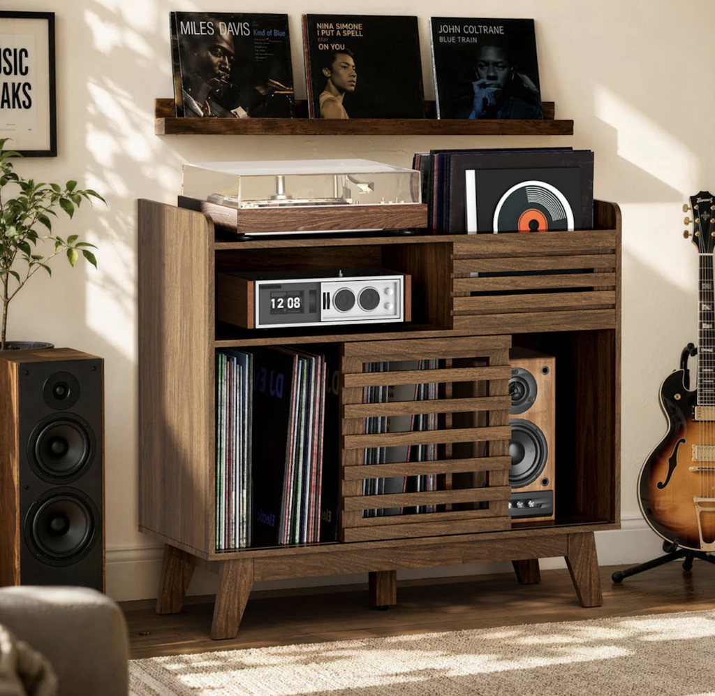 Pamapic Mid-Century Record Player Stand : $154