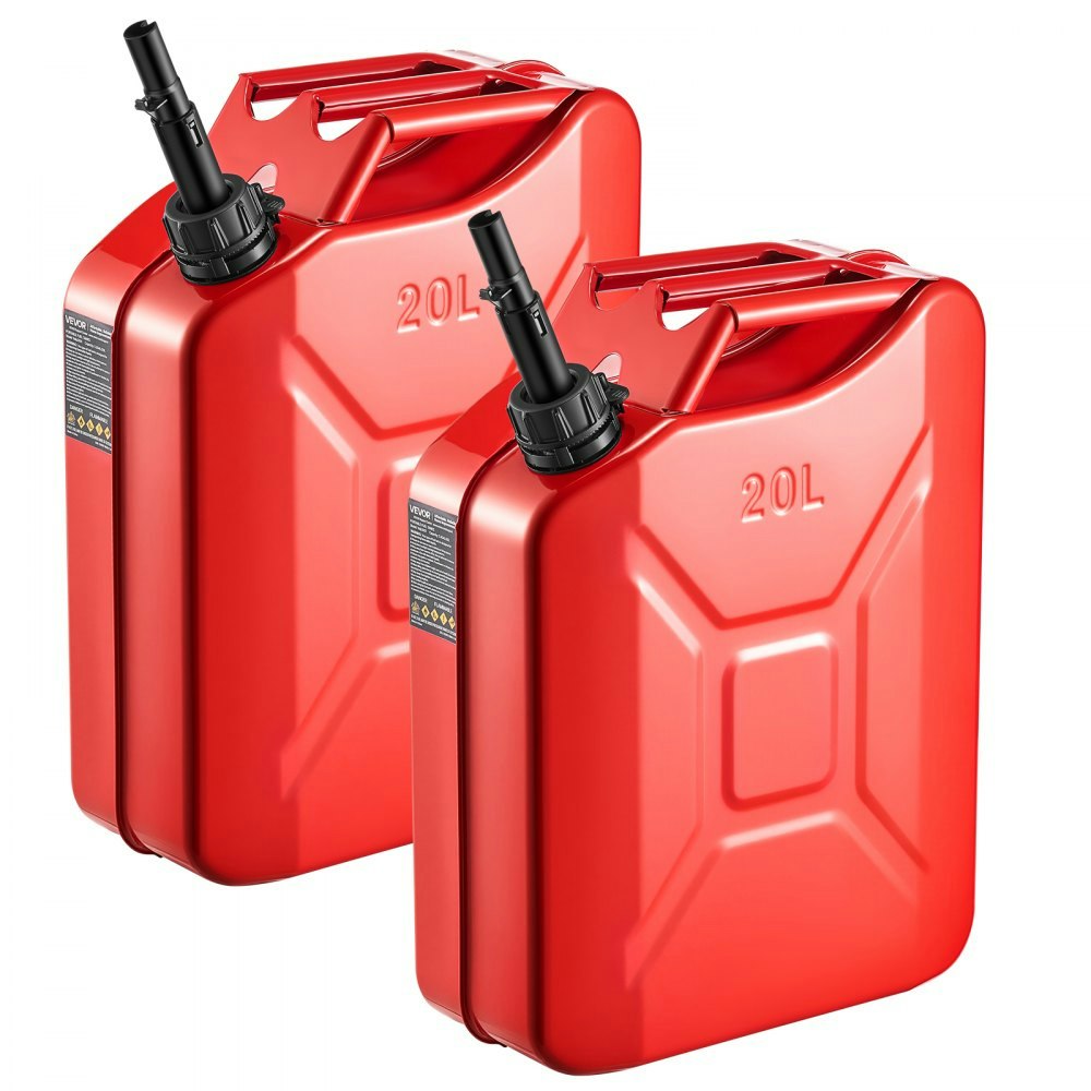 Vevor 5.3-Gallon Metal Fuel Jerry Can 2-Pack: $42 Vevor 5.3-Gallon Metal Fuel Jerry Can 2-Pack: $42
