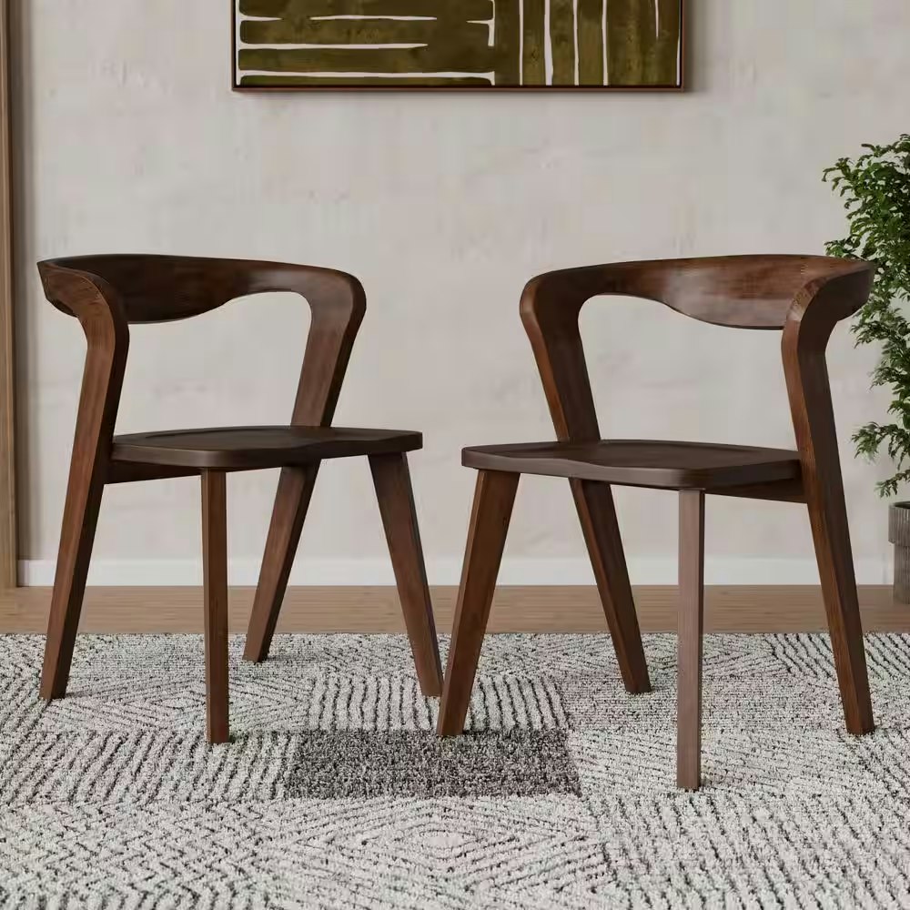Furniture of America Shelun III Wood Dining Chairs Set of 2: $357