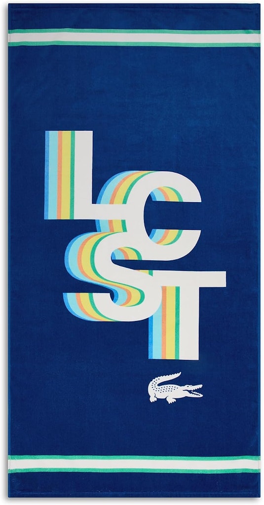 Lacoste 100% Cotton 36" x 72" Beach Towel 2-Pack + $10 Amazon Credit: $30