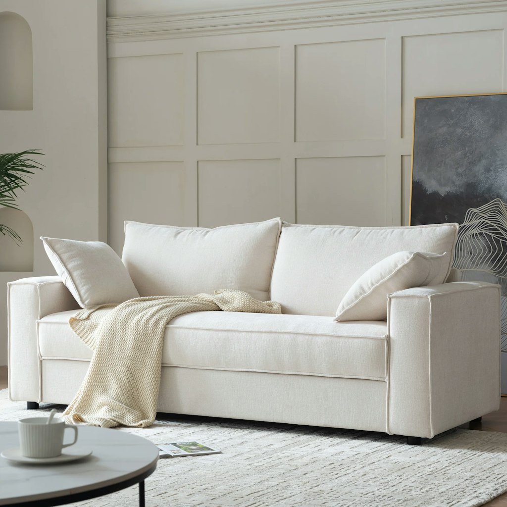 Ebern Designs Traditional Upholstered Standard Sofa: $440