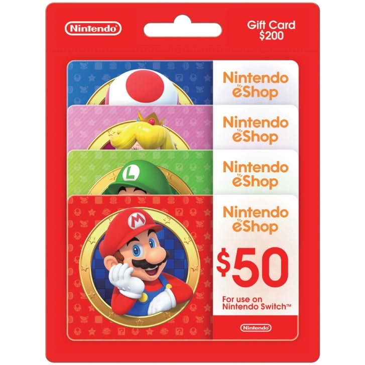 Nintendo eShop Four $50 eGift Cards: $180 Nintendo eShop Four $50 eGift Cards: $180