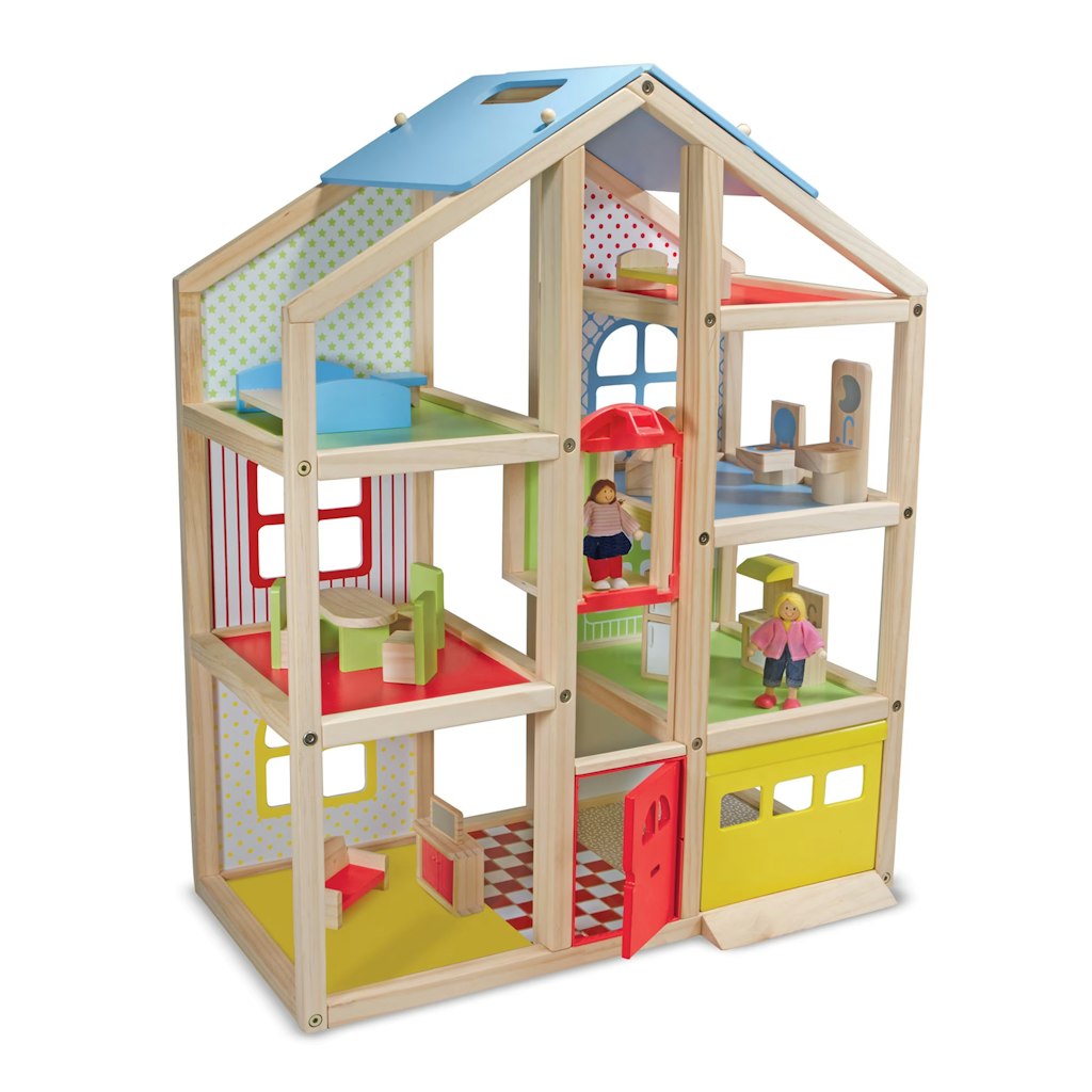 Melissa & Doug Wooden Hi-Rise Dollhouse: $50