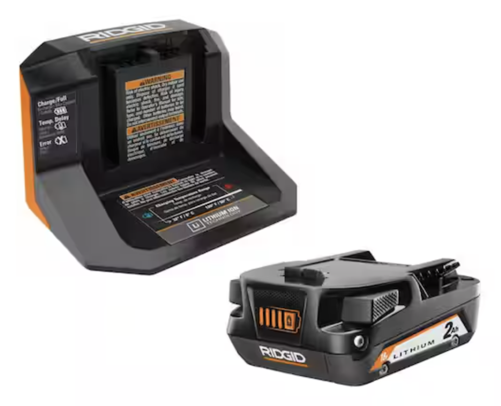 Ridgid 18V Battery Starter Kit: $34