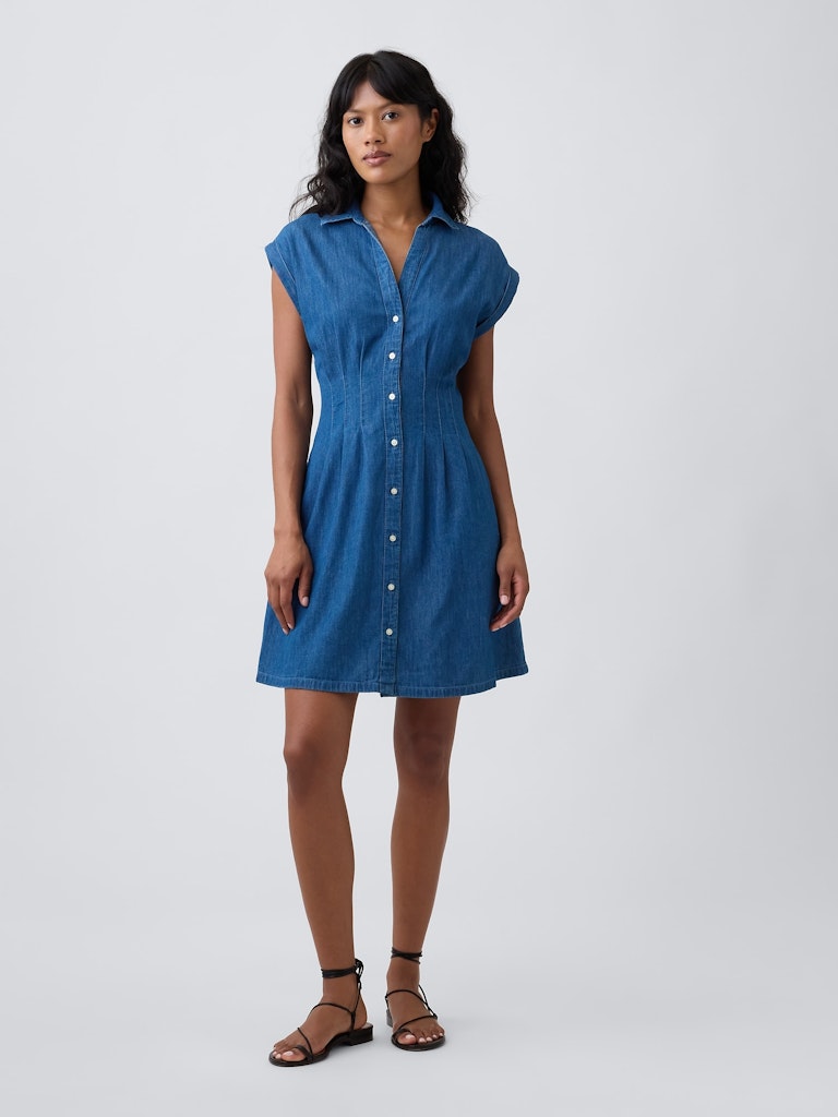 Denim Mini Shirtdress: $41.99 Denim Mini Shirtdress: $41.99