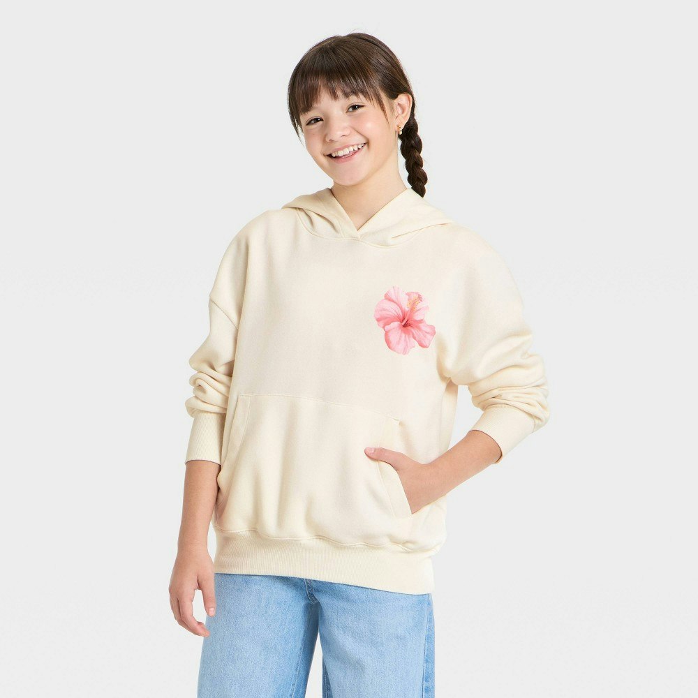 Grayson Threads Girls' Floral Hooded Pullover Sweatshirt: $20