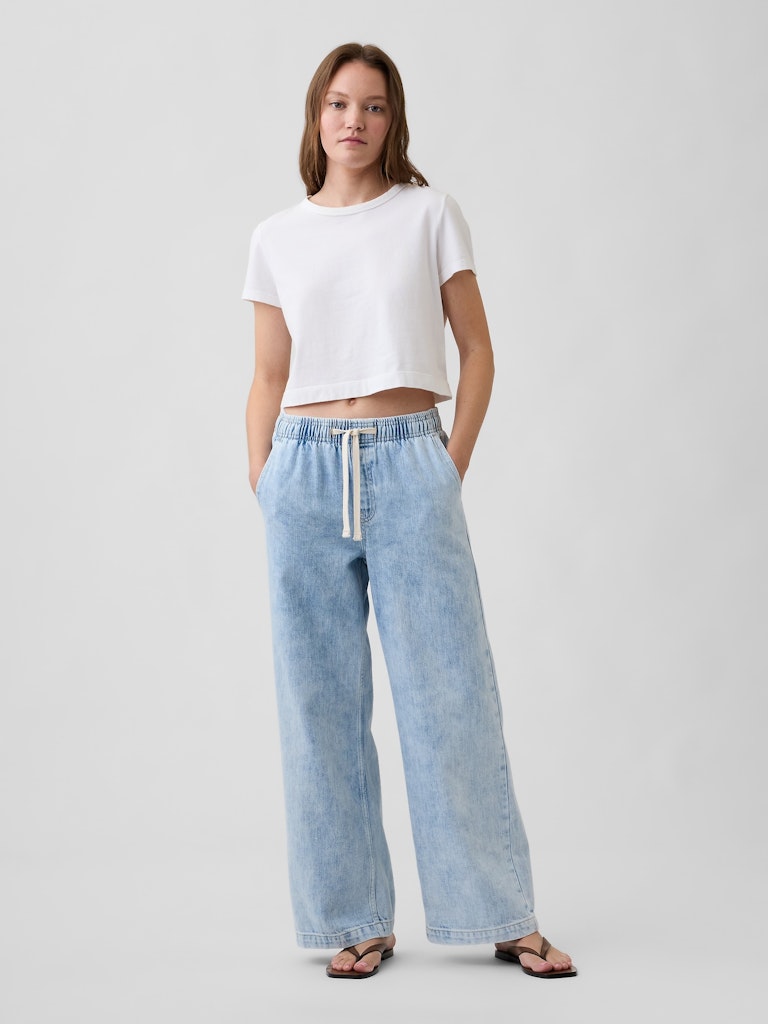 High Rise Wide-Leg Pull-On Jeans: $31.99 High Rise Wide-Leg Pull-On Jeans: $31.99