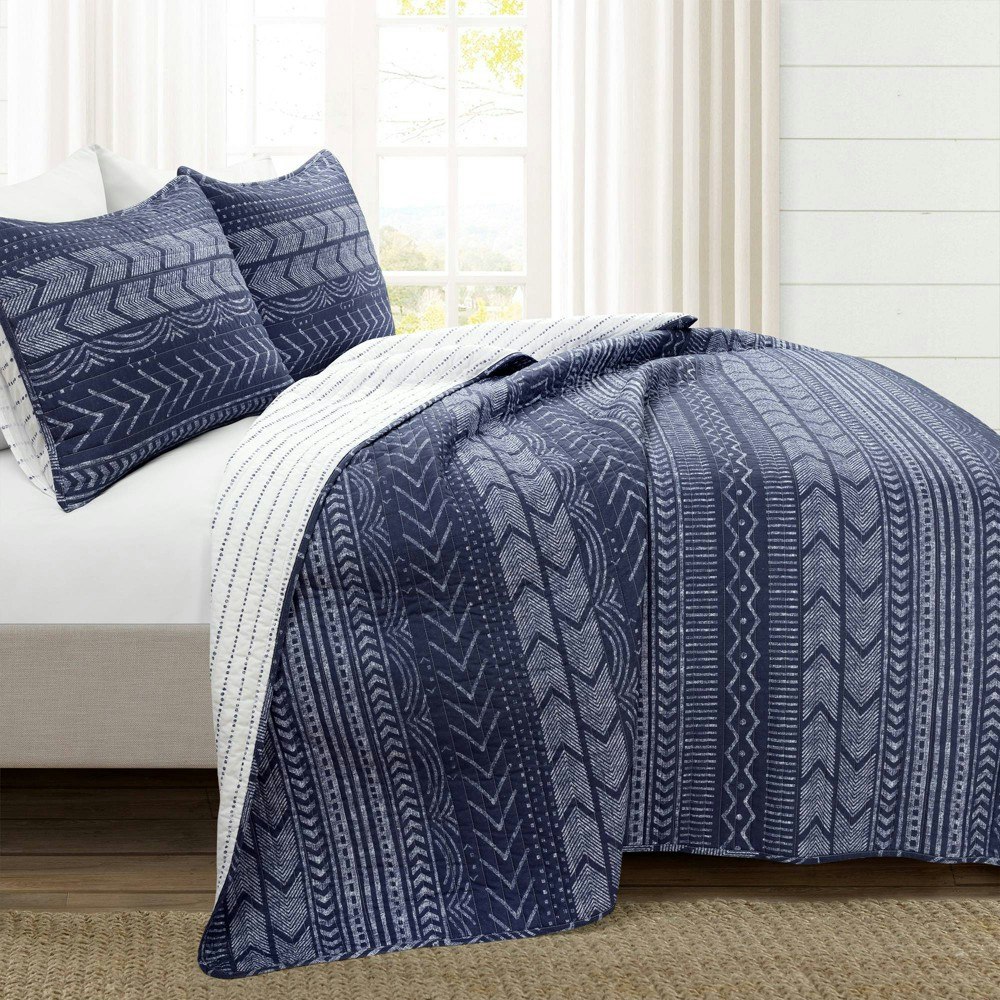 Lush Decor 3-Piece King Hygge Geo Reversible Quilt and Sham Set: $77.97 Lush Decor 3-Piece King Hygge Geo Reversible Quilt and Sham Set: $77.97