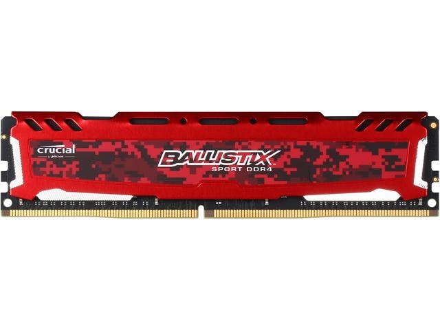 Ballistix Sport LT 8GB DDR4 2400 Desktop Memory: $64.99