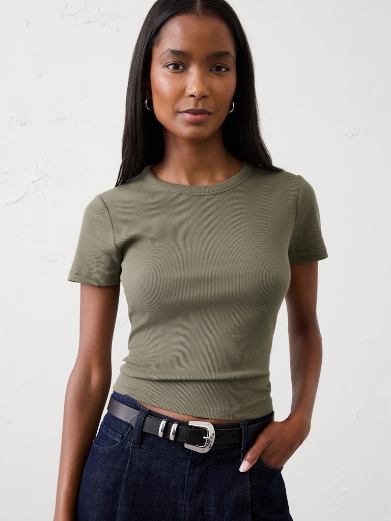 Ribbed T-Shirt: $17.50 Ribbed T-Shirt: $17.50