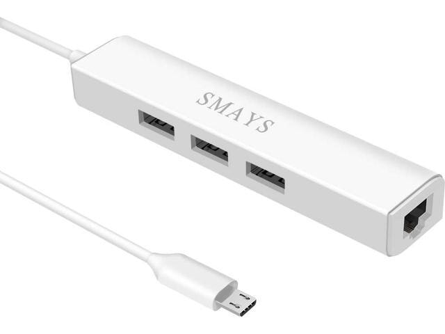 Micro USB Ethernet Adapter and 3-Port USB 2.0 Hub for Streaming Devices: $27.56
