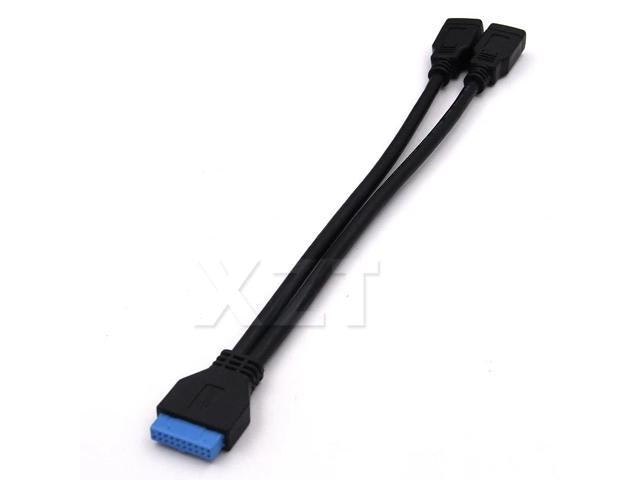 USB 3.0 20-Pin Header to Dual USB Female Adapter Cable: $8.78 USB 3.0 20-Pin Header to Dual USB Female Adapter Cable: $8.78